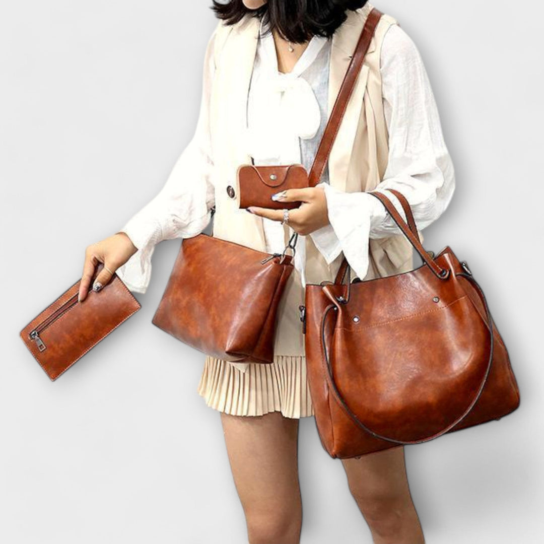 Amelia - 4-Piece Vintage Bag Set
