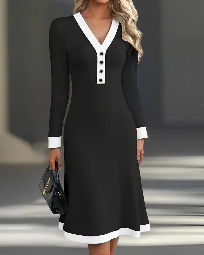 Amelia Ashley™ | Stylish Long-Sleeve Dress