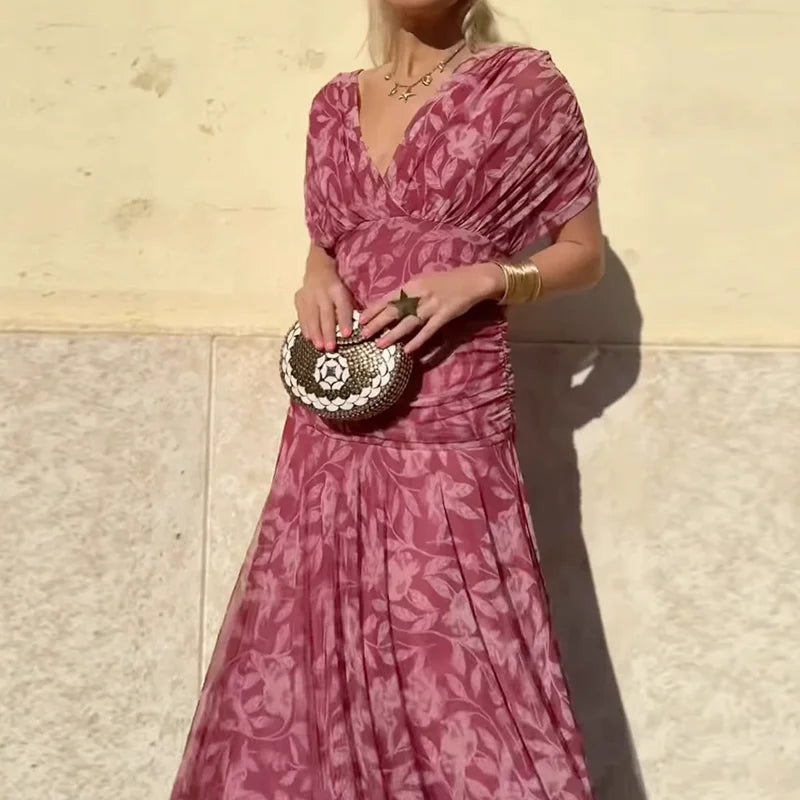 Amelia Laluna™ | Elegant Dress With V-Neckline