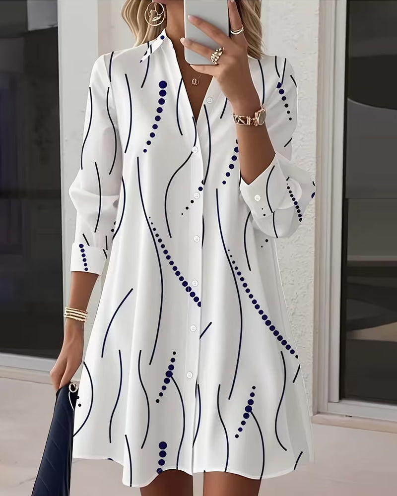 shirt collar dresses Wavy Collar Dress Shirt – Amelia Boutique California